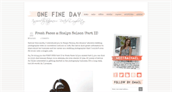 Desktop Screenshot of onefinedayblog.com